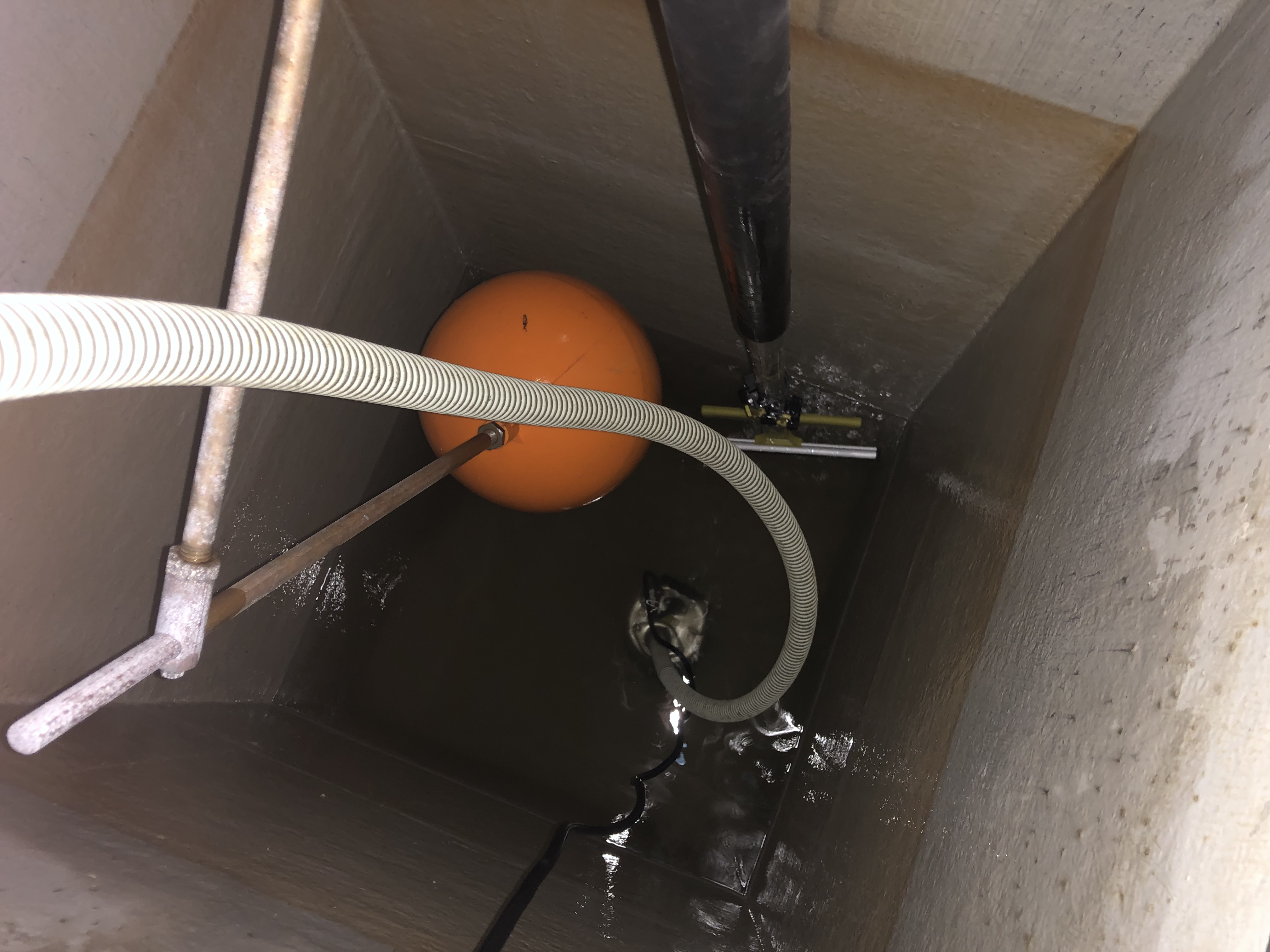 cleaning and disinfection of cold water storage tank
